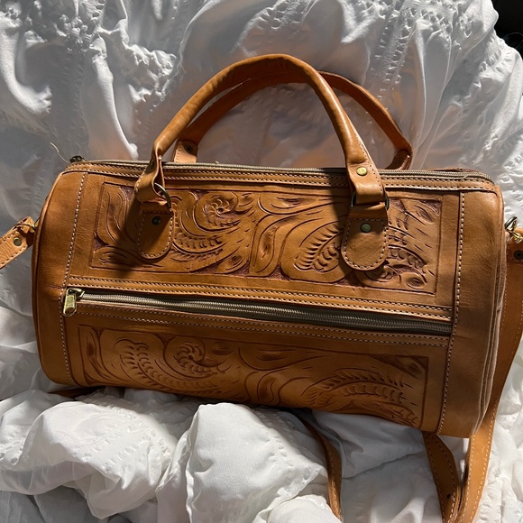 Handbags - New Leather Tooled Handbag Crossbody Bag